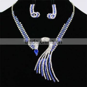 Sparkling Rhinestone Beautiful Gem Necklaces Jewelry Set vogue jewelry wedding necklace