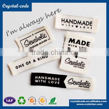 Wholesale cotton sticker blank self adhesive fabric label