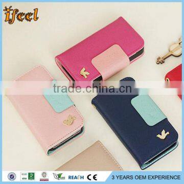 Korea Style Wallet Card Flip Phone Cover Case For Iphone 6/6 plus Wallet Card Case