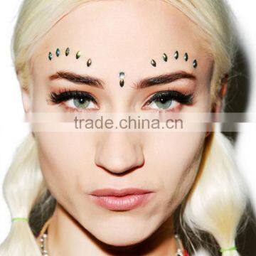 Custom Sparkling Temporary Crystal Makeup Jewels Self-adhesive Face Jewels on Sticker Manufacturer photo-4