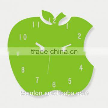 Silk Screen Print Green Apple Wall Clocks