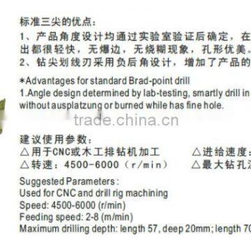 Brad Point Boring Bits for CNC and Drill Rig Machining photo-3