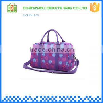 Purple portable shoulder dexete china fashion travel bag