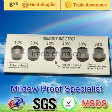 Dongguan humidity indicator card 10%-60% hot sale