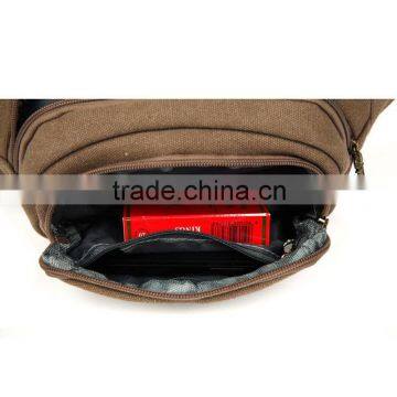 2016 New Fashion 6 Color Men Vintage Canvas Waist One Strap Durable Belt Bag Hiking Pack Chest Sports Duffel Bag