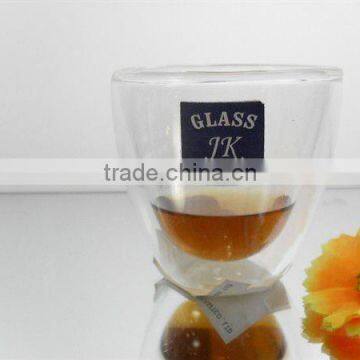double wall clear glass cup