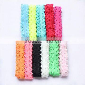 Wholesale FOE,hair band - fold over elastic -elastic headband-chiffon flower with elastic band in stock