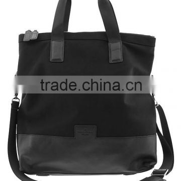 2014 Designer men nylon tote bag with leather trim