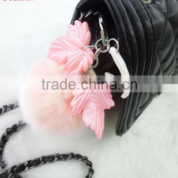 Good quality pink plastic keyring