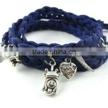 leather knitted bracelet