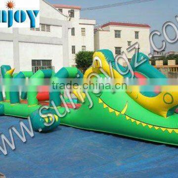 Crocodile Inflatable Pool Game Inflatable Water Obstacle Course