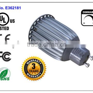 Lamps gu10 led ul listed dimmable 5w 8w PW/WW/NW Watt equivalence:65w halogen bulb