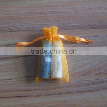 long organza bags/drawstring organza pouch/cosmetic brush set in pouch