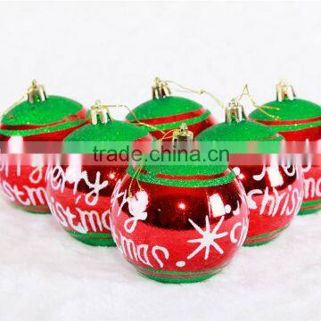 Pretty Painted Merry Christmas letters christmas balls