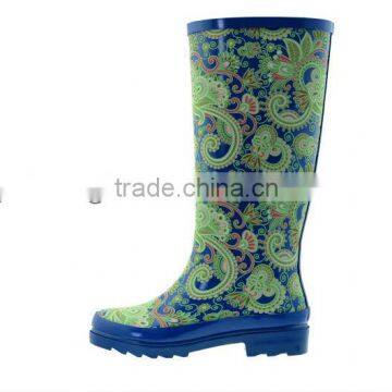 New design totem lady rubber rain boots