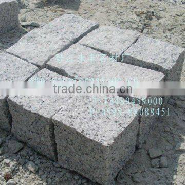 grey granite cube stone