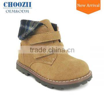 2016 Designer Wheat Color Leather Ankle Shoes for Baby Boys