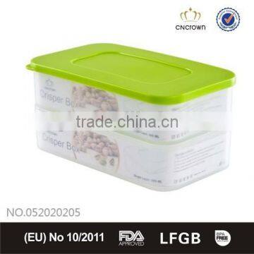 2 layers crisper 500ml each with colorful lid promotional item