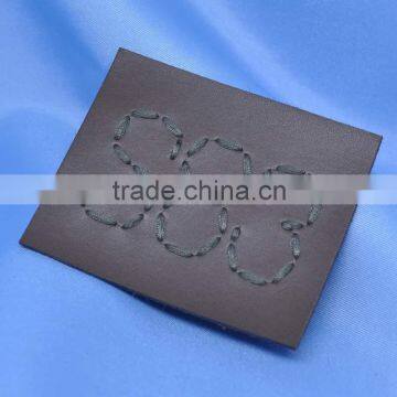 factory bulk PU leather patches for hats bags