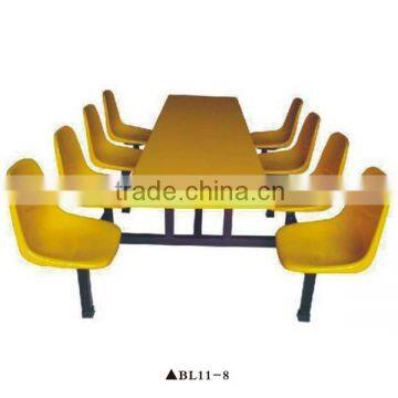 Cheap price canteen table Restaurant furniture Glass dining table and chair for sale BL11-8