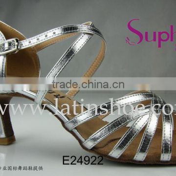 suphini shining silver dance latin shoes for woman