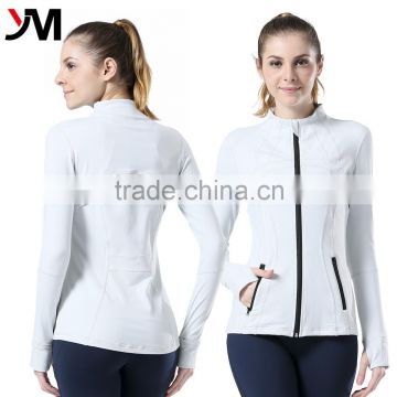 Women Yoga Studio Workout Autumn Clothing Long Sleeve Running Jogging Jacket