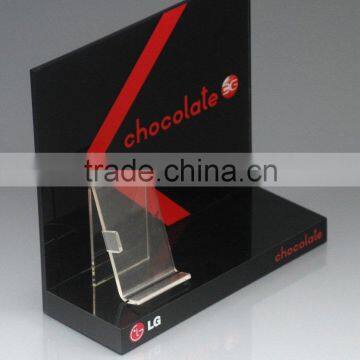 OEM Acrylic Pop Display Retail Cosmetic Counter Stand With Printings Acrylic Display