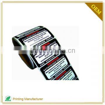 High Quality Electrical Warning Sticker Stickers Label In Shenzhen