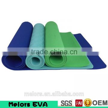 Melors 2016 new TPE yoga mat custom logo TPE yoga mat wholesale eco friendly blank double colors tpe yoga mat manufacturer