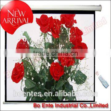 Electric Wall Mount 1:1 84 Inch Motorized Projection Screen for Office Presentation Equipment photo-2