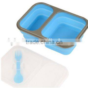 Silicone Collasipble Bento Lunch Box Container for Kids