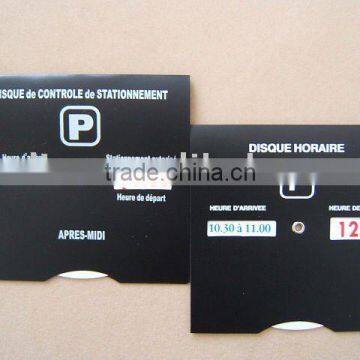 Quadrate black parking disc