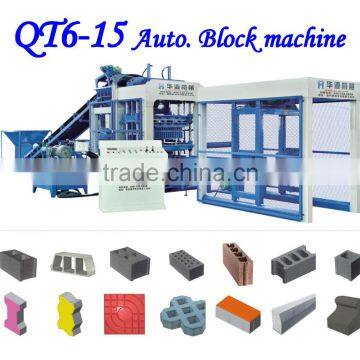 HOT ! QT6-15 hydraulic pressure solid brick machine,machine made building brick