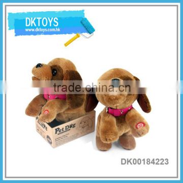 Hot Sale New Item BO Dancing Dog With Action Display Box Plush Kids Toys