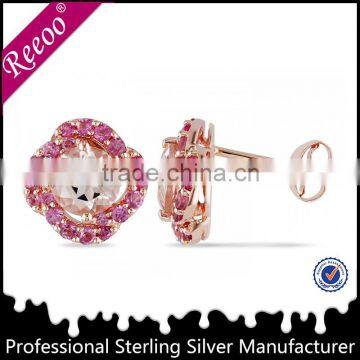 925 silver zirconia earrings models, silver necklace and earrings sets