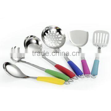 Stainless Steel Handle Colorful Silicone Kitchenwares Cooking Tools set