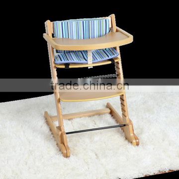 wooden baby high chair