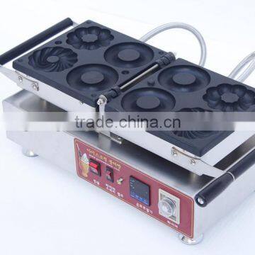 4pcs Commercial Use Non-stick 110v 220v Electric 180 Degree Swing 10cm Digital Donut Baker photo-2