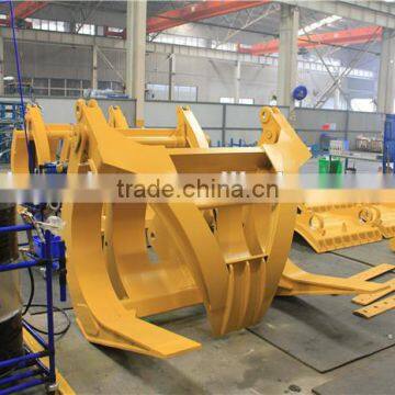 Customized PC75UU-2 Excavator Log Grapple, PC75 Wearable Log Fork for sale