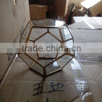 wholesale hanging glass terrarium , clear glass geometrical glass vase for plant moss