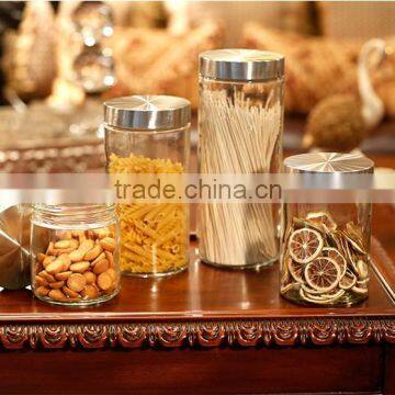 hot sale round glass jars with tin lid wholesale