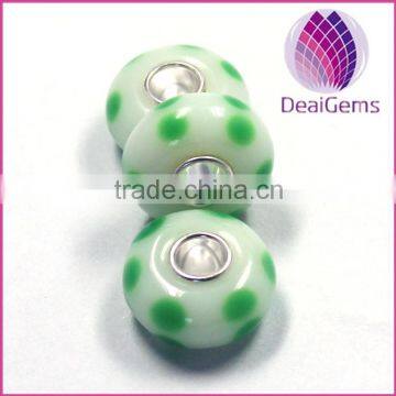 large hole rondelle glass beads for bracelet