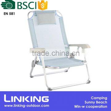 Different Color Portable Compact Folding Aluminum Beach Lounge Chair