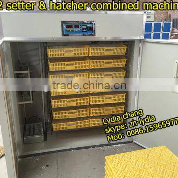 Best Selling New Type Egg Incubator ZH-1232, 1232 Eggs Setter&hatcher Combined Incubator