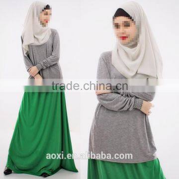 OEM Service China Factory Custom Made Arabic Women Two Piece Muslim Dress