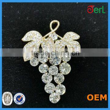Newest Design Grape Shape Rhinestone Brooch for Silk Invitation Boxes photo-3