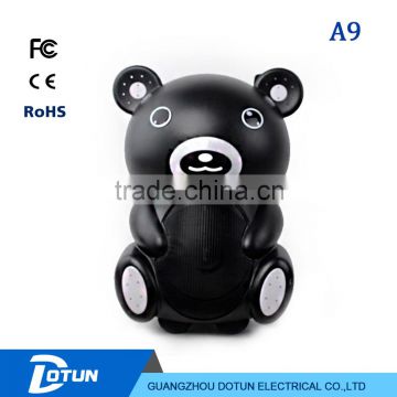 PA 8 inch trolley cartoon cute bear speaker with LED light and bluetooth