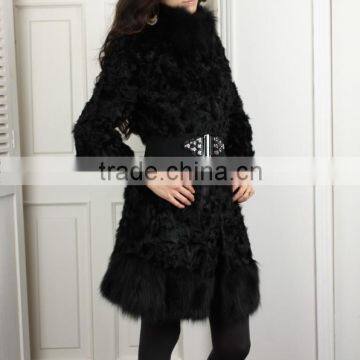 2015 Hot Selling on Fashion Lamb Fur Coat for Ladys