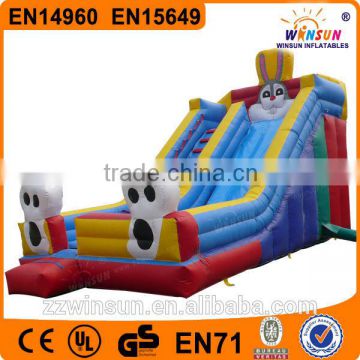 EN14960 economic inflatable rabbit slide WSS-031