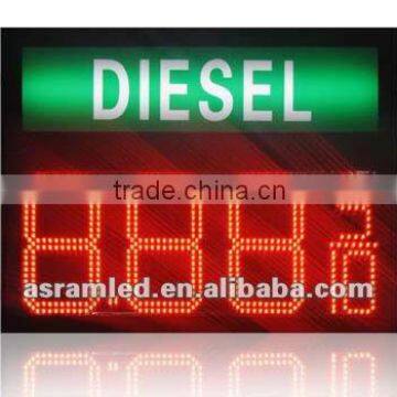 Waterproof IP65 8.88 9 led gas price digital sign